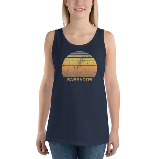 Retro Barbados Beach Vacation Souvenir Unisex Tank Top