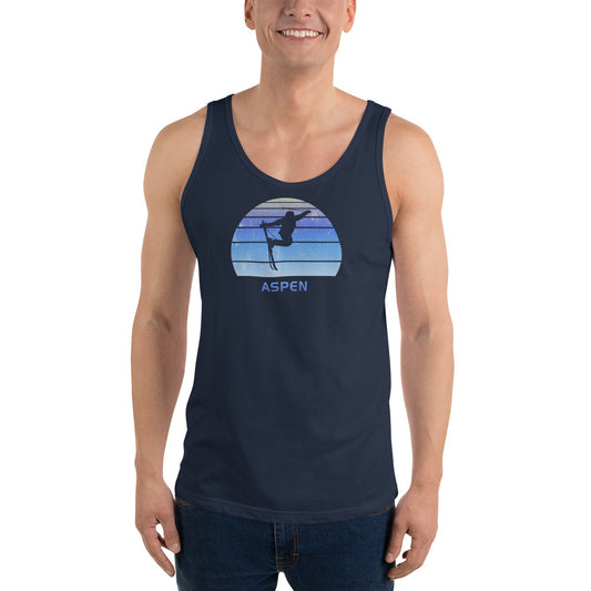 Retro Aspen Colorado Skiing Fan Unisex Tank Top