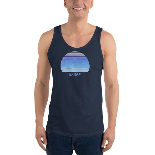 Retro Banff Canada Ski Skiing Fan Unisex Tank Top