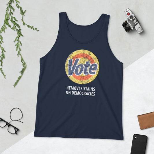 Vote Parody Political Democrats Funny Anti Trump Joke Unisex Tank Top