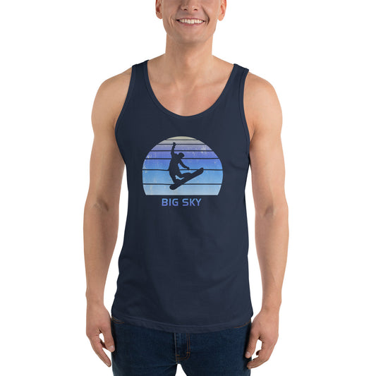 Retro Big Sky Montana Snowboarding Fan Unisex Tank Top