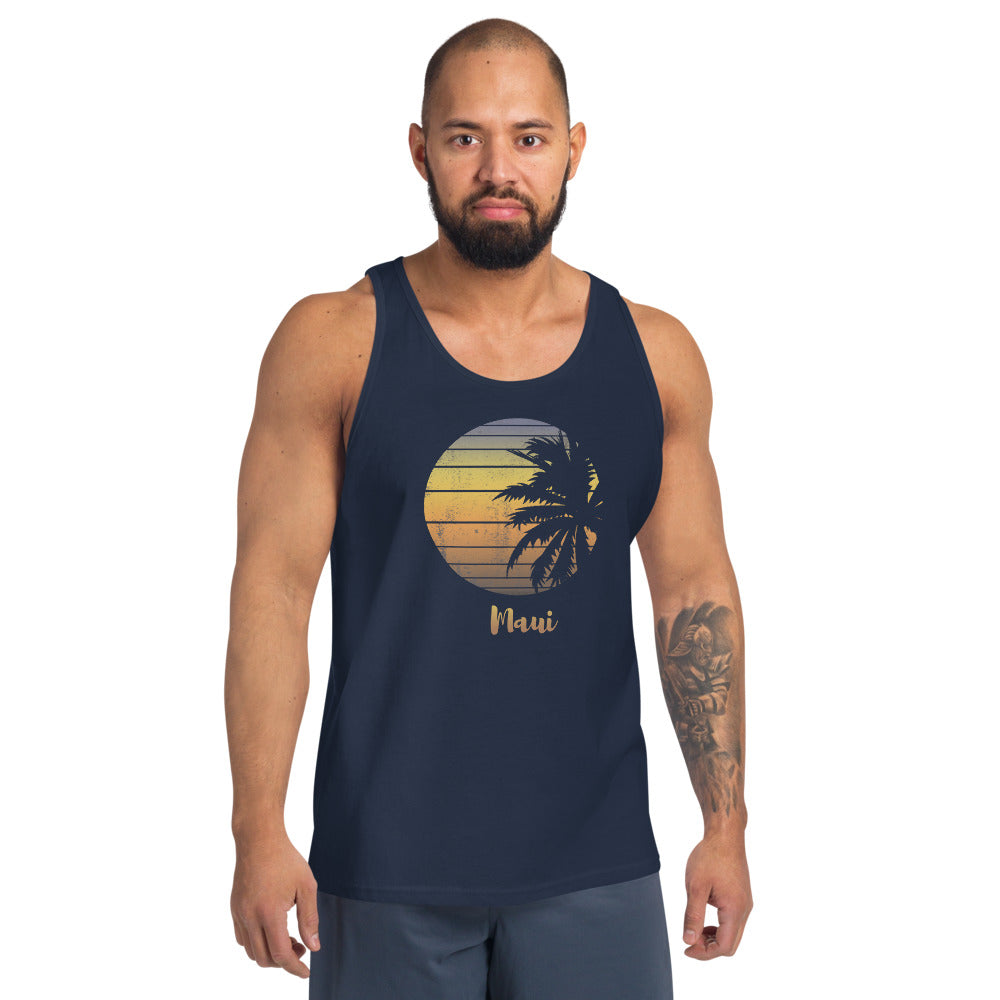 Retro Maui Hawaii Hawaiian Beach Vacation Souvenir Unisex Tank Top