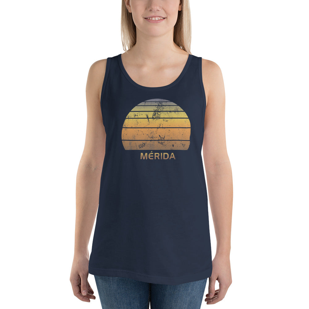 Retro Merida Mexico Mexican Beach Vacation Souvenir Unisex Tank Top