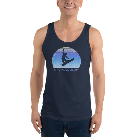Retro Crystal Mountain Snowboarding Fan Unisex Tank Top
