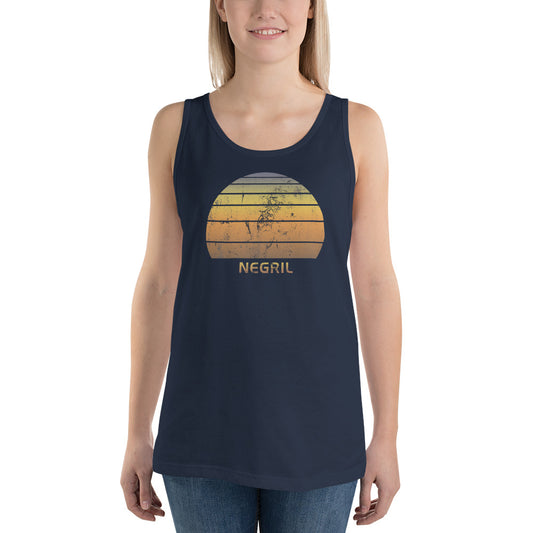 Retro Negril Jamaica  Beach Vacation Souvenir Unisex Tank Top