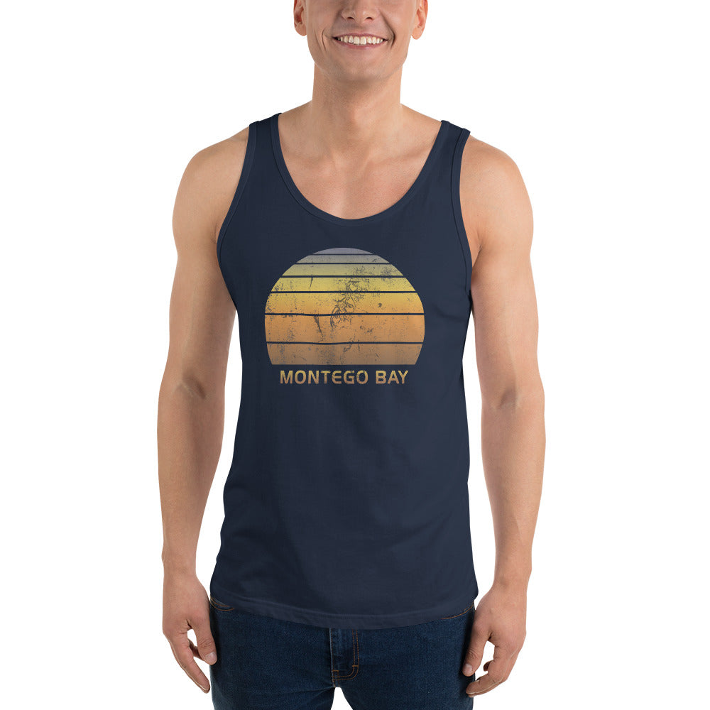 Retro Montego Bay Jamaica  Beach Vacation Souvenir Unisex Tank Top