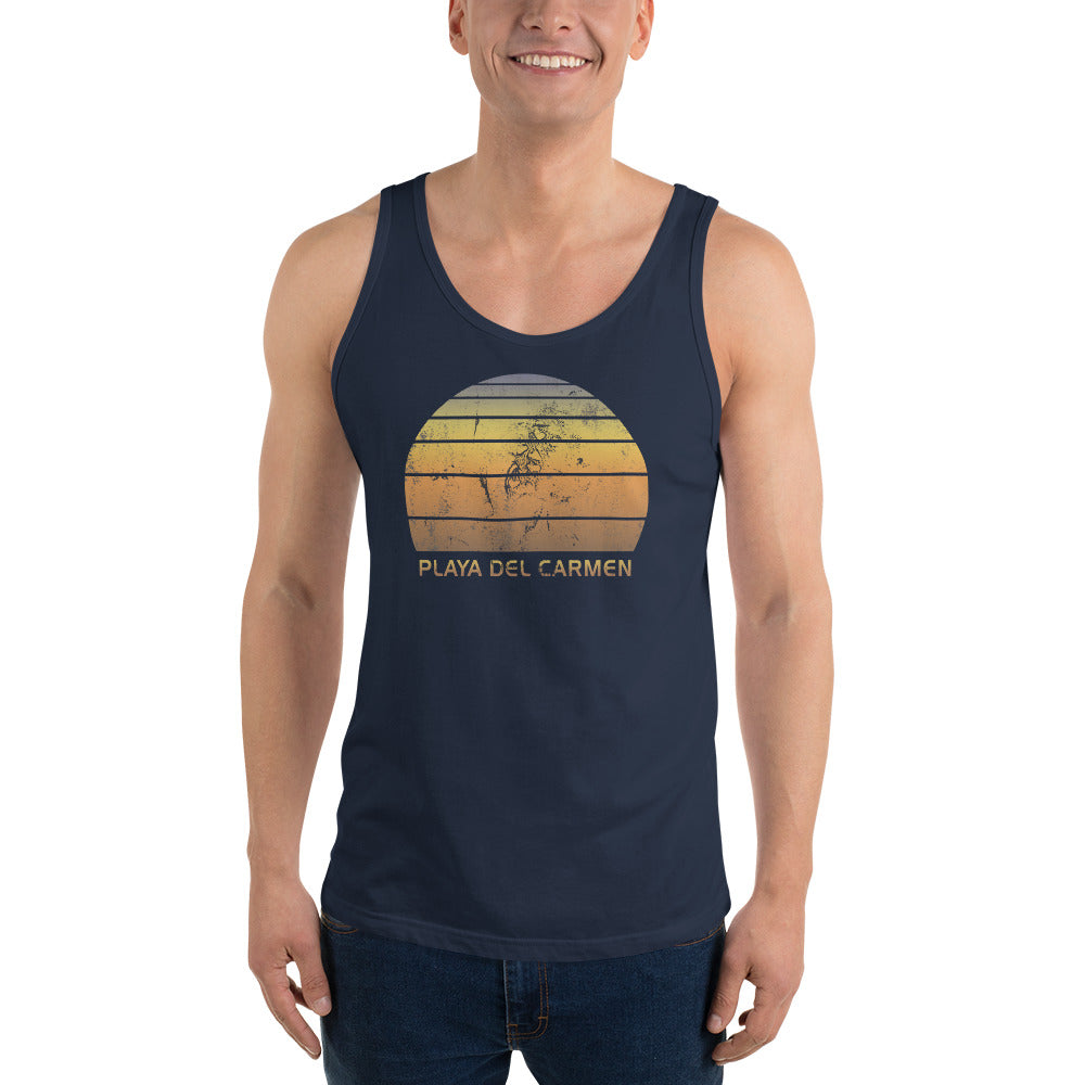 Retro Playa Del Carmen Mexico Mexican Beach Vacation Souvenir Unisex Tank Top