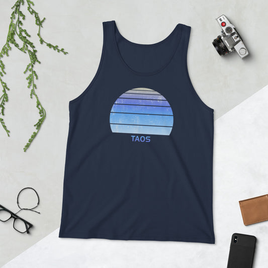 Retro Taos New Mexico Ski Skiing Fan Unisex Tank Top