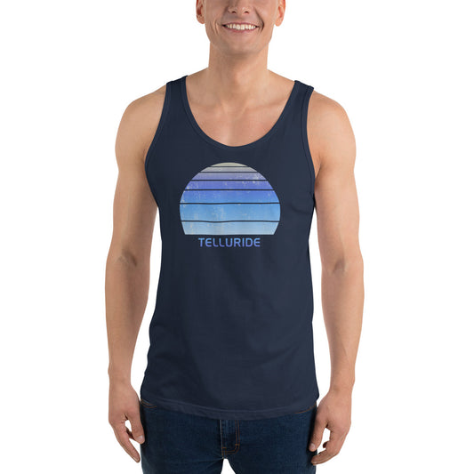Retro Telluride Colorado Ski Skiing Fan Unisex Tank Top