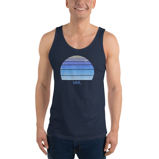 Retro Vail Colorado Ski Skiing Fan Unisex Tank Top
