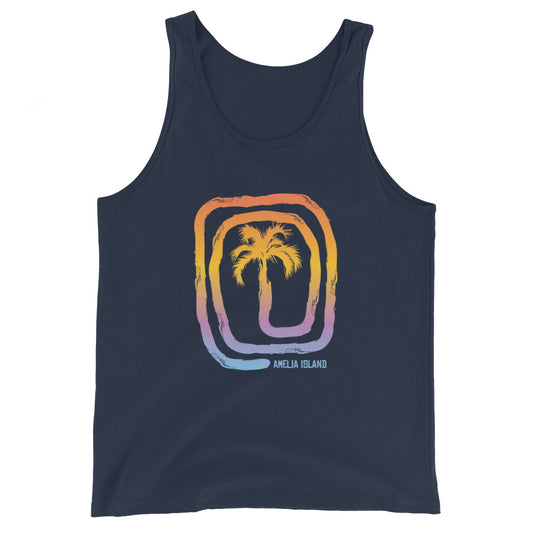 Cool Amelia Island Florida Beach Palm Tree Vacation Souvenir Unisex Tank Top