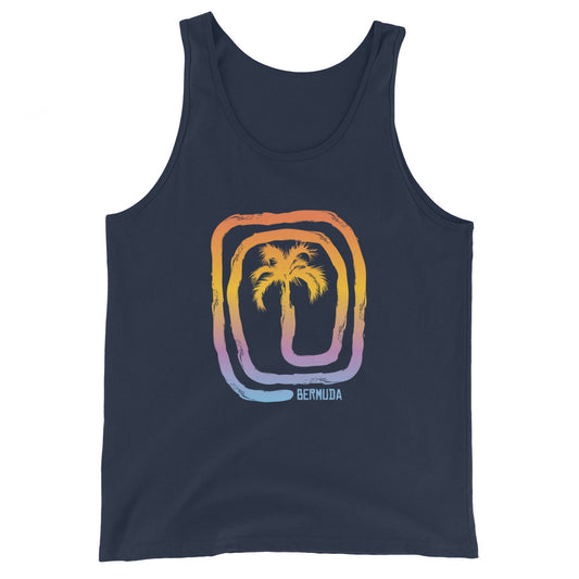 Cool Bermuda Beach Palm Tree Vacation Souvenir Unisex Tank Top