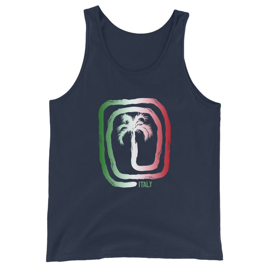 Cool Italy Flag Beach Palm Tree Vacation Souvenir Unisex Tank Top