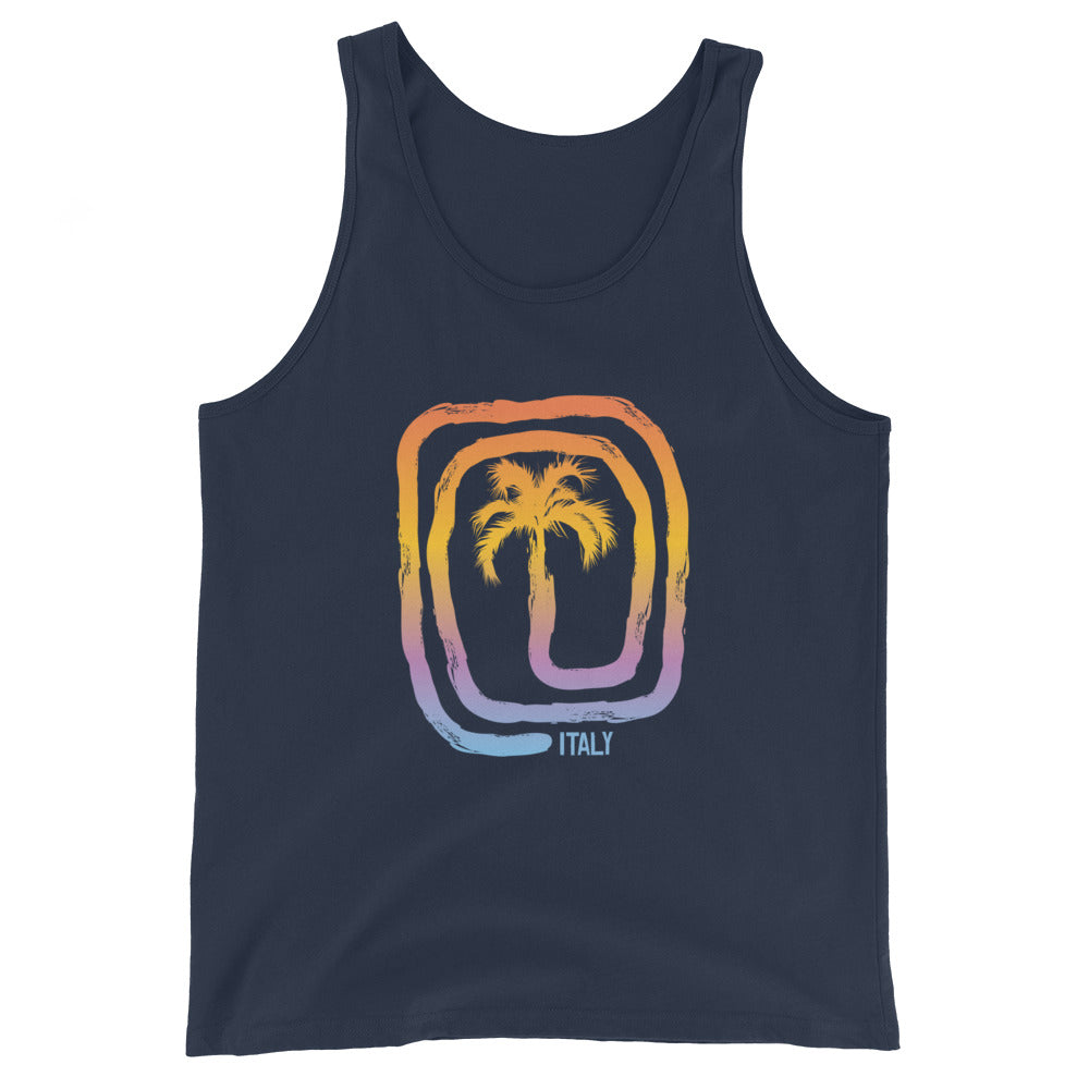 Cool Italy Beach Palm Tree Vacation Souvenir Unisex Tank Top