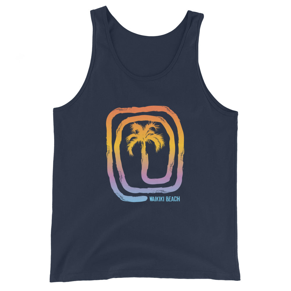 Waikiki Beach Oahu Hawaii Fan Vacation Souvenir Unisex Tank Top