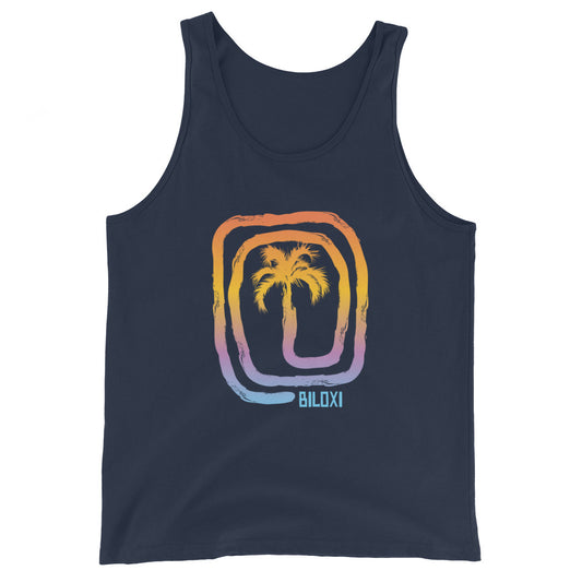 Cool Biloxi Mississippi Palm Tree Souvenir Vacation Unisex Tank Top