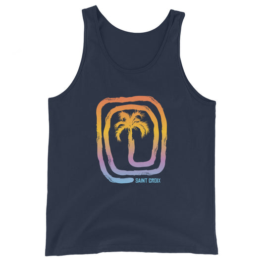 Cool Saint Croix Beach Palm Tree Vacation Souvenir Unisex Tank Top