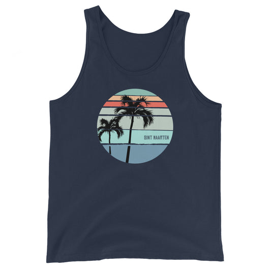 Cool Sint Maarten Palm Tree Vacation Souvenir Unisex Tank Top