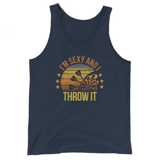 Funny Darts Fan Player Team Quote Joke Sarcastic Phrase Unisex Tank Top