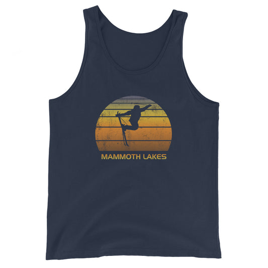 Retro Mammoth Lakes California Ski Fan Skier Women's Racerback Tank Top