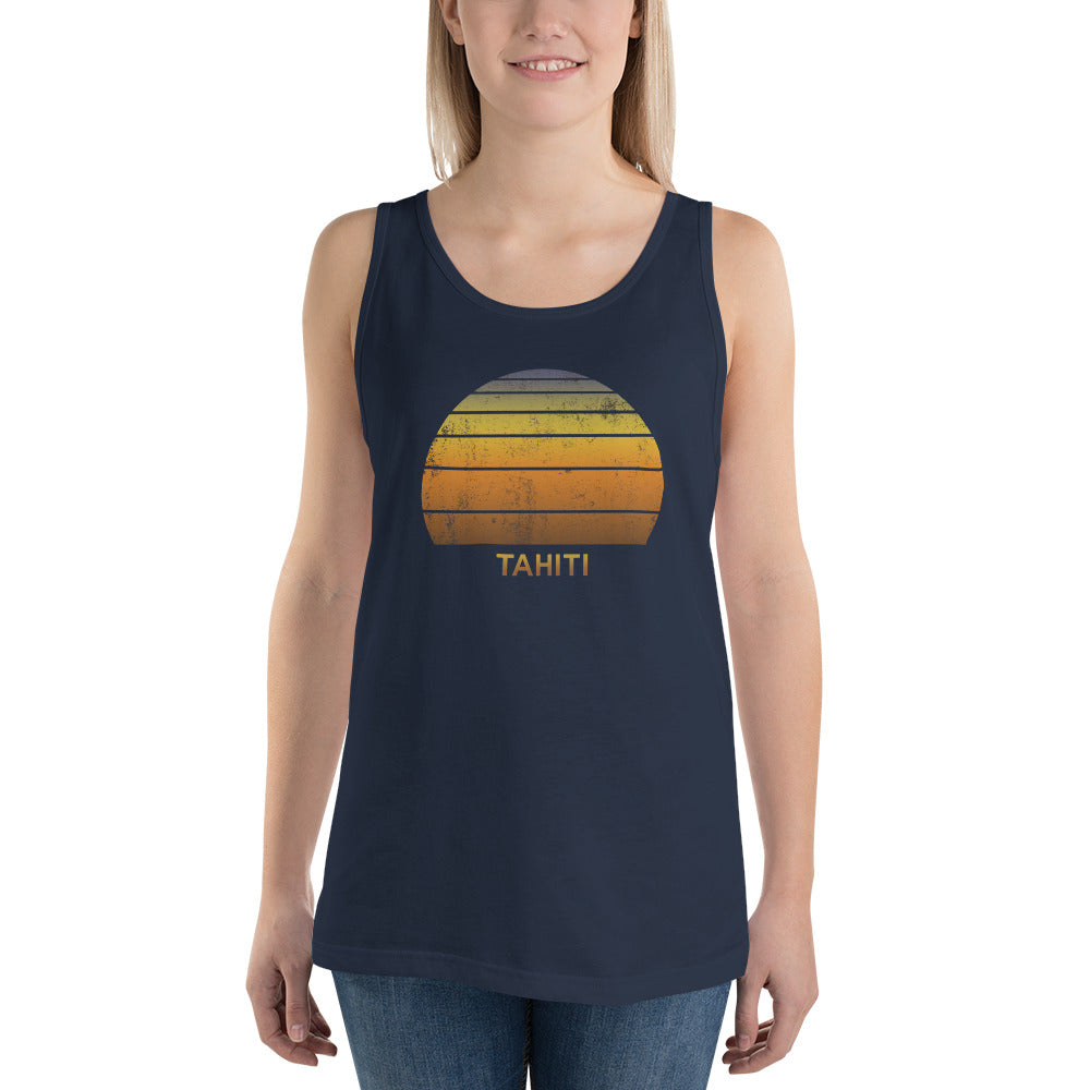 Retro Tahiti French Polynesia Vacation Souvenir Unisex Tank Top