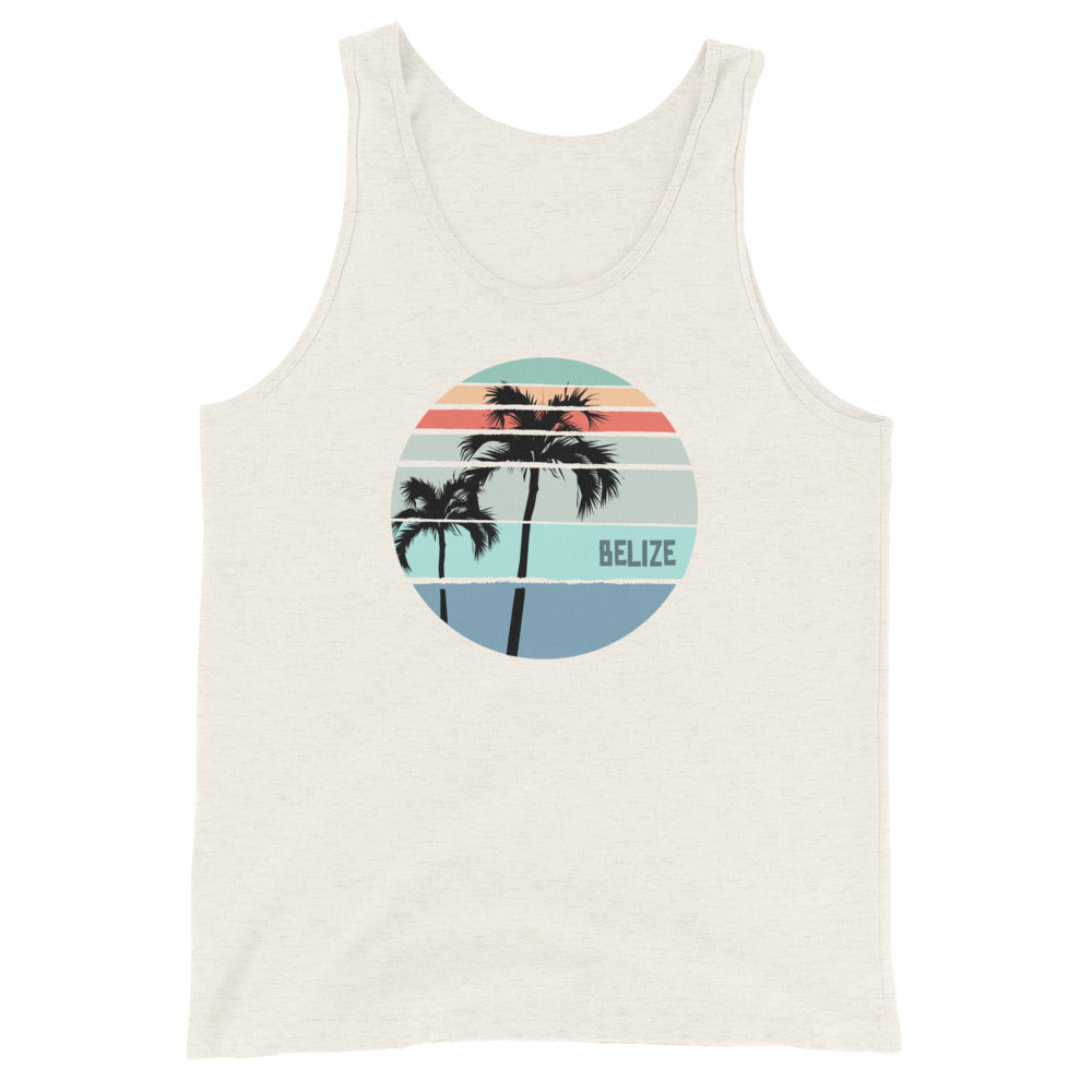 Cool Belize Palm Tree Vacation Souvenir Unisex Tank Top