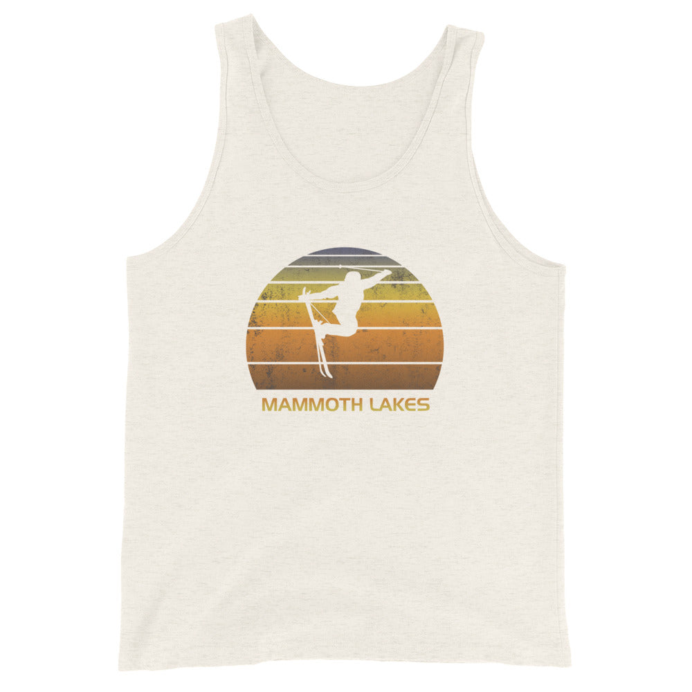 Retro Mammoth Lakes California Ski Fan Skier Women's Racerback Tank Top