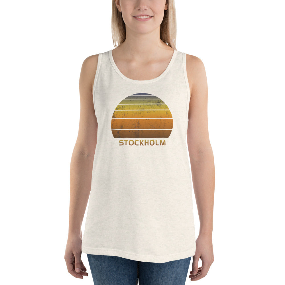 Retro Stockholm Sweden Vacation Souvenir Unisex Tank Top