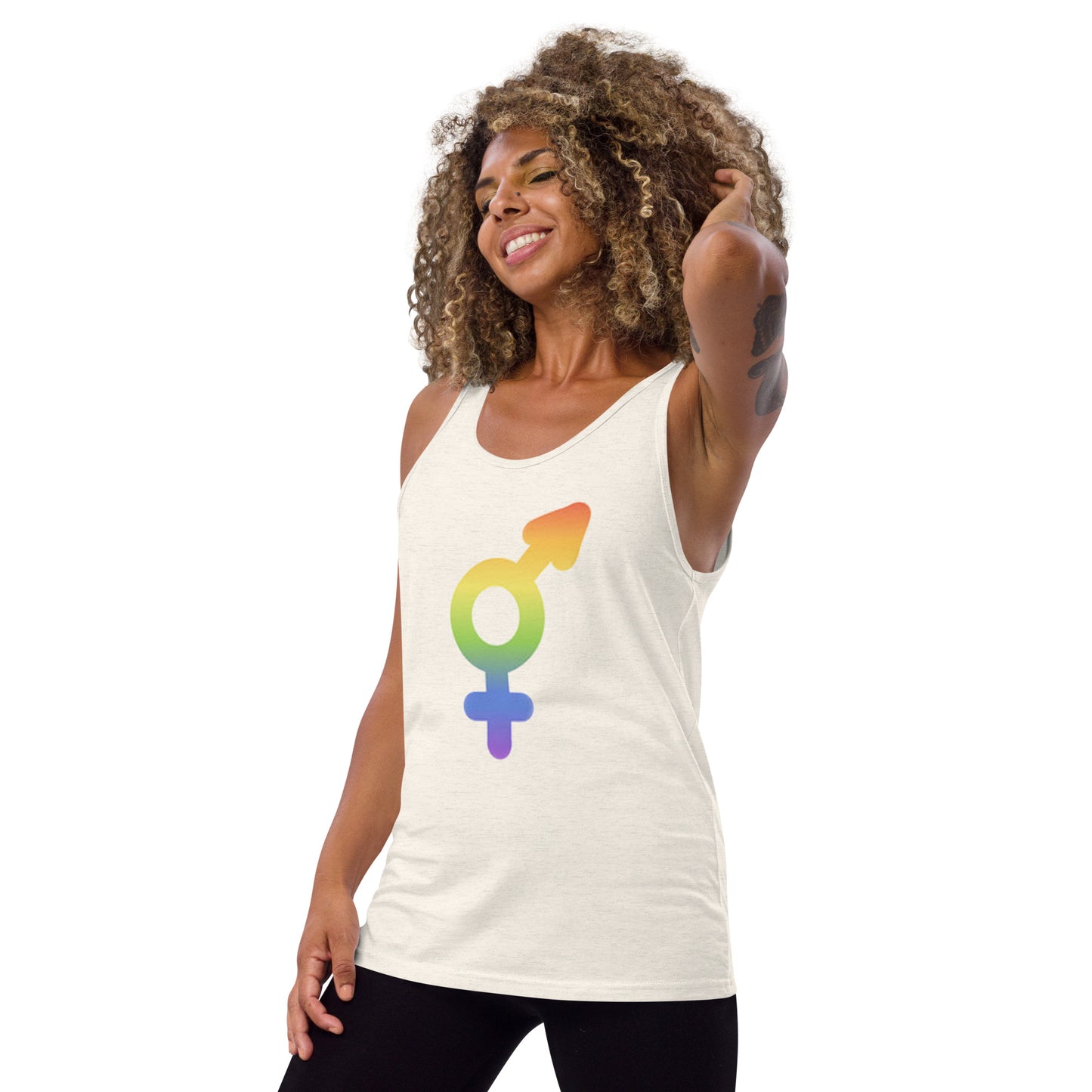 Transgender Symbol Pride LGBTQ Rainbow Unisex Tank Top