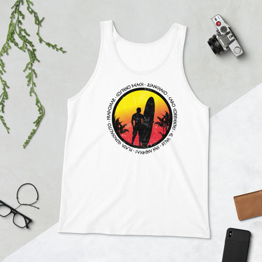 Cool Colombia Surf Fan Surfing Lover Beach Unisex Tank Top