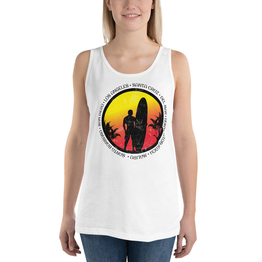 Cool California Surf Fan Surfing Lover Beach Unisex Tank Top