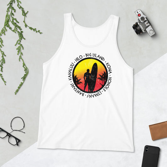 Cool Big Island Hawaii Surf Fan Surfing Lover Beach Unisex Tank Top