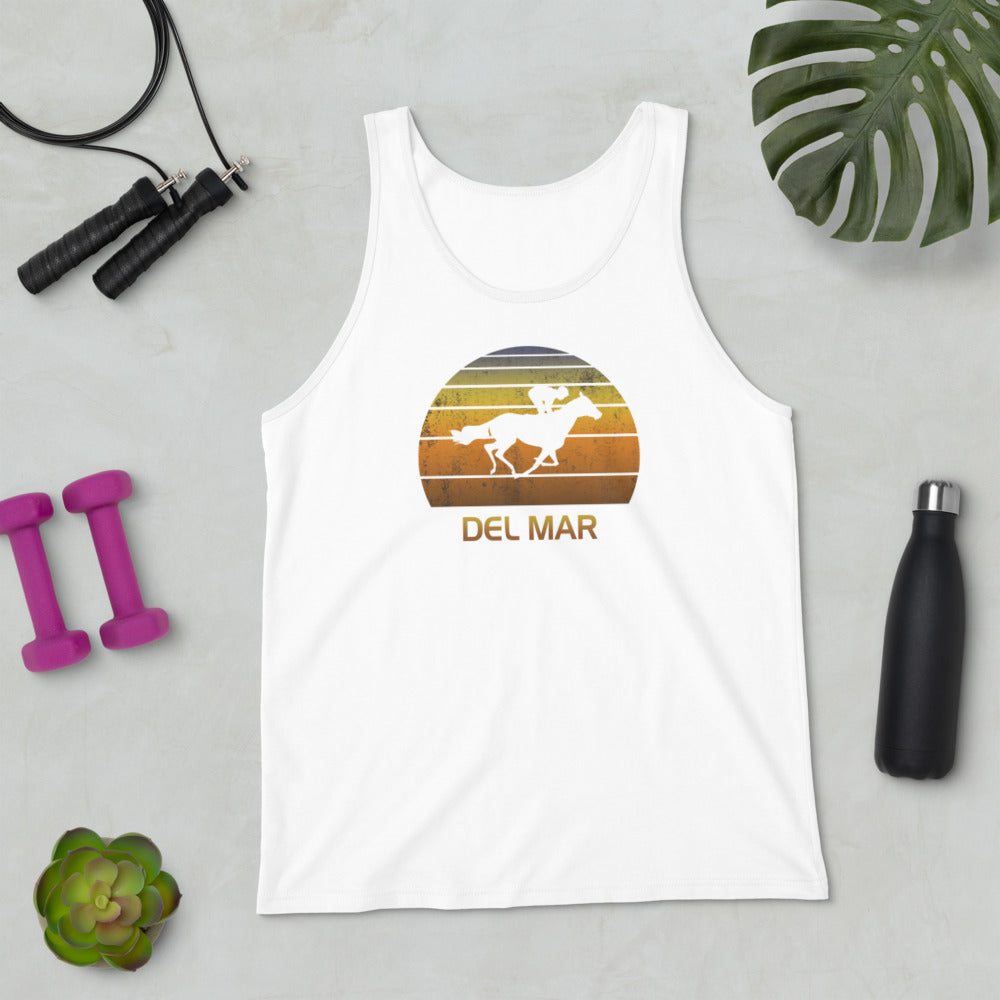 Retro Del Mar California Horse Racing Track Derby Fan Unisex Tank Top