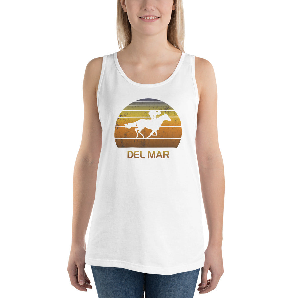 Retro Del Mar California Horse Racing Track Derby Fan Unisex Tank Top