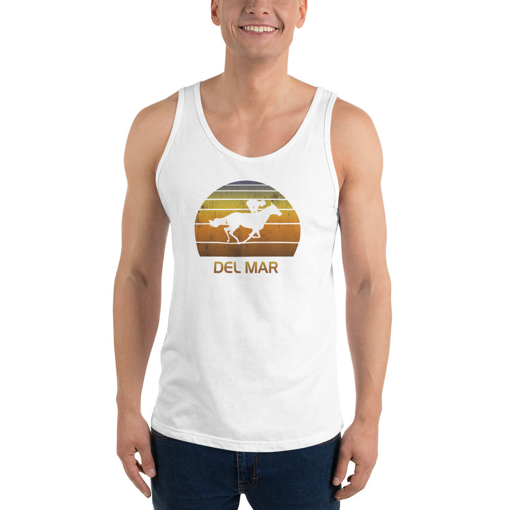 Retro Del Mar California Horse Racing Track Derby Fan Unisex Tank Top