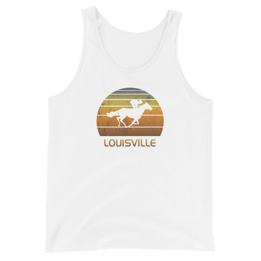 Retro Louisville Kentucky Horse Racing Track Derby Fan Unisex Tank Top