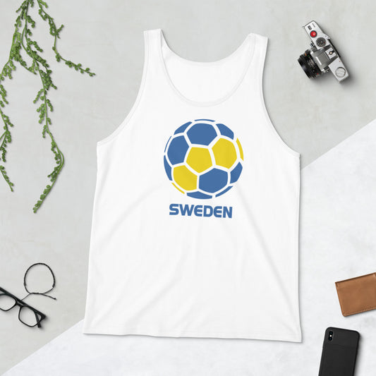 Sweden National Soccer Team Football Pride Country Flag Unisex Tank Top