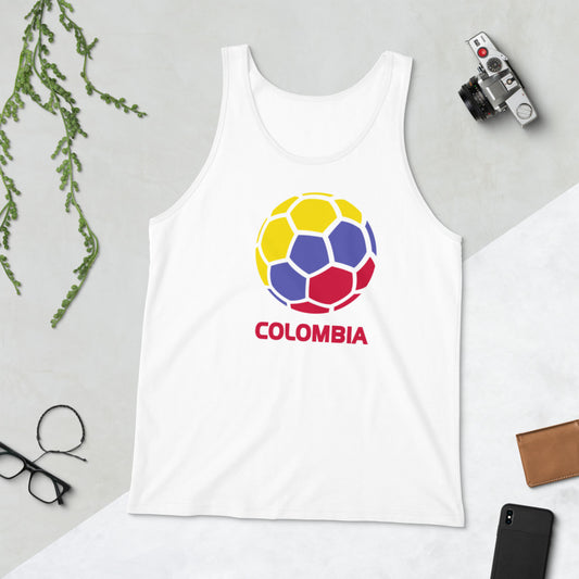 Colombia National Soccer Team Football Pride Country Flag Unisex Tank Top