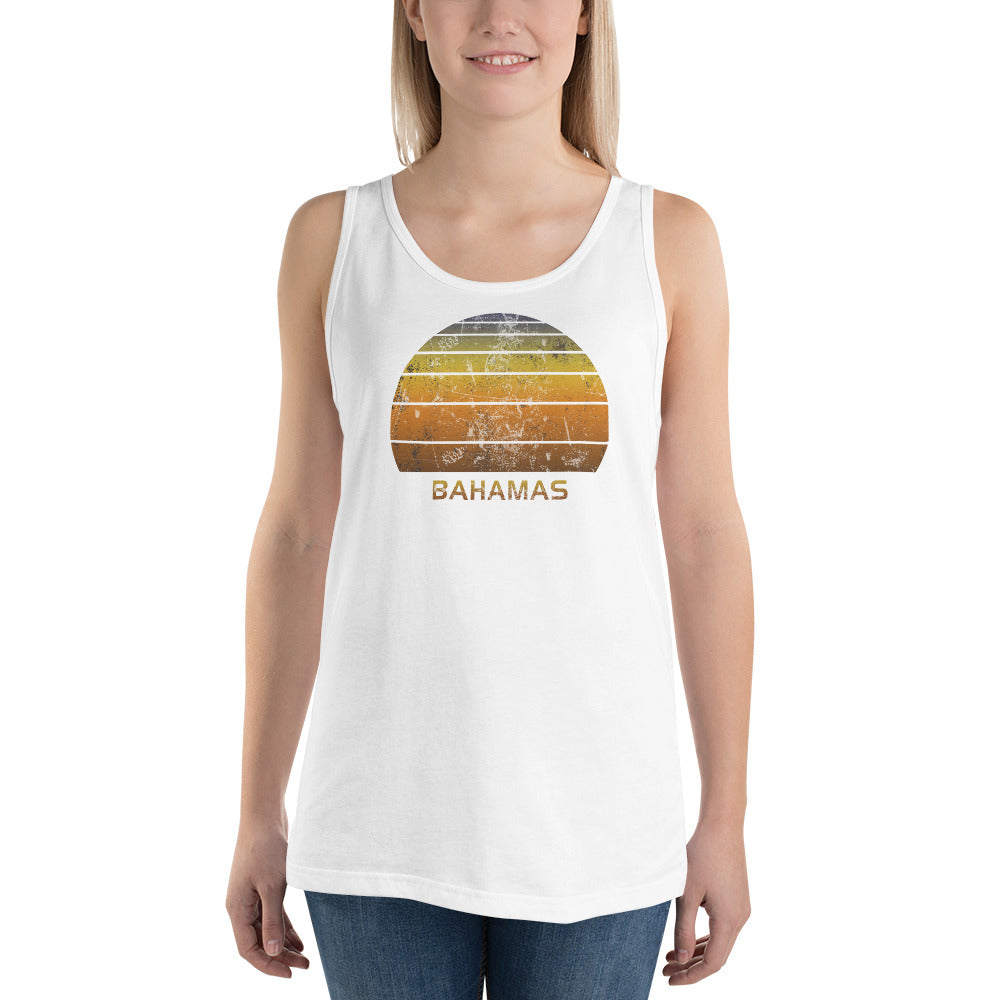 Retro Bahamas  Beach Vacation Souvenir Unisex Tank Top