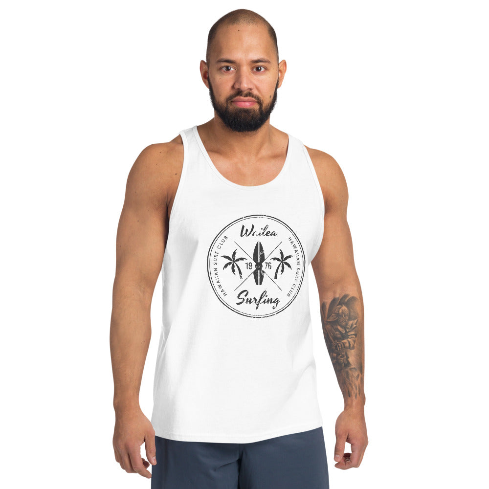 Retro Wailea Maui Hawaii Surfing Fan  Beach Unisex Tank Top