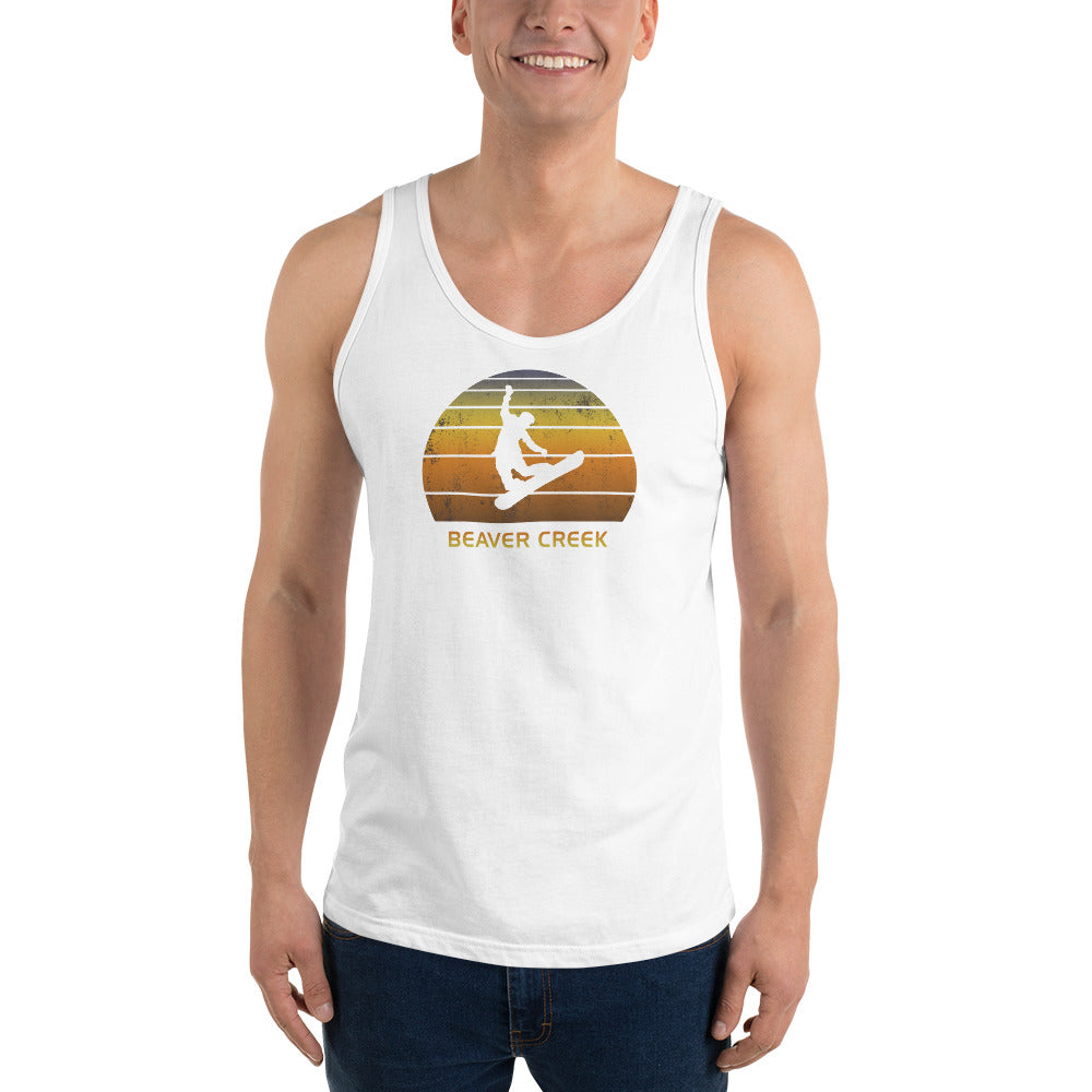 Retro Beaver Creek Colorado Snowboarding Fan Unisex Tank Top