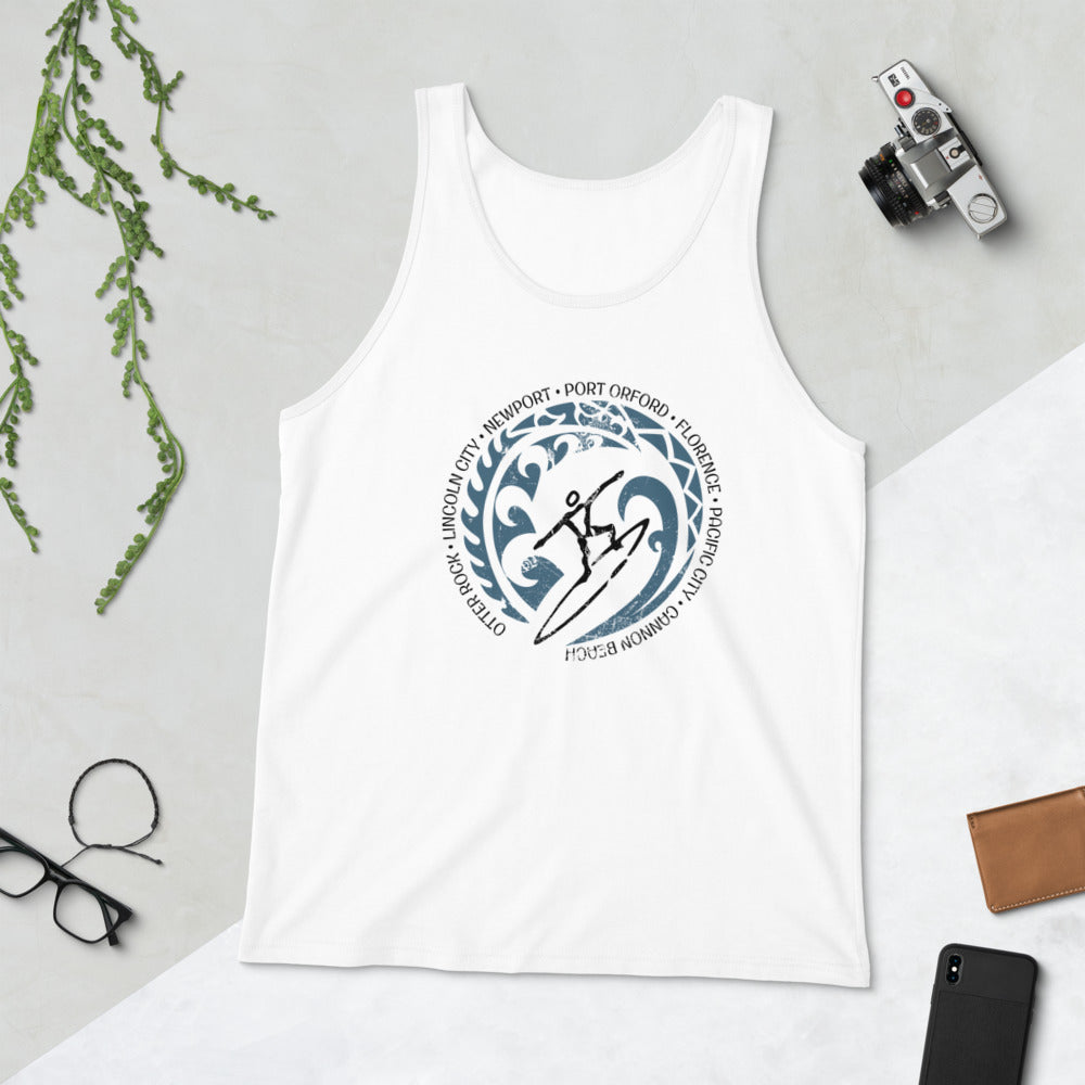 Cool Oregon Surf Surfing Fan Unisex Tank Top