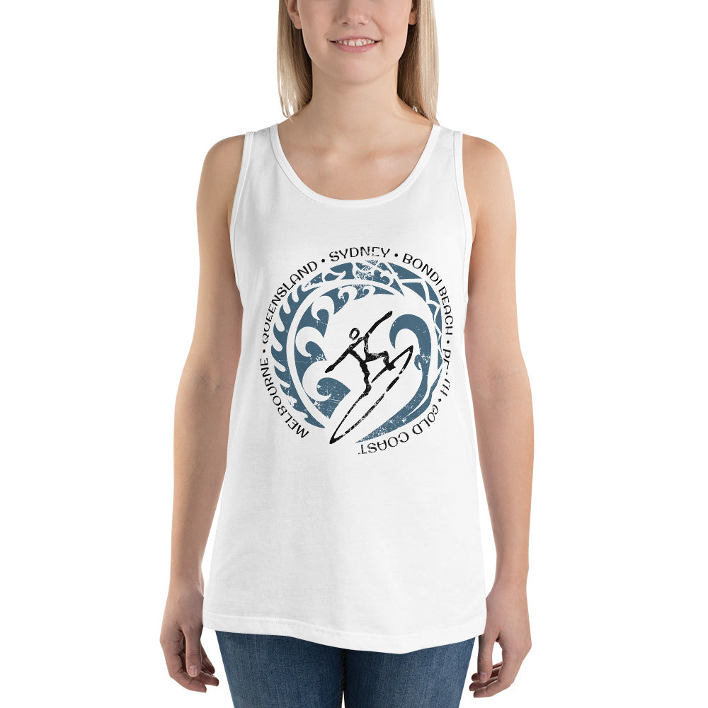 Cool Australia Surf Surfing Fan Unisex Tank Top