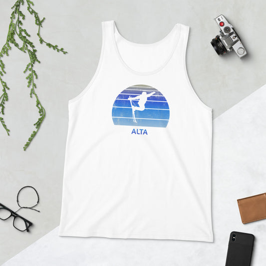 Retro Alta Utah Snowboarding Fan Unisex Tank Top