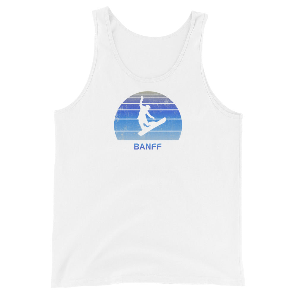 Retro Banff Canada Snowboarding Fan Unisex Tank Top