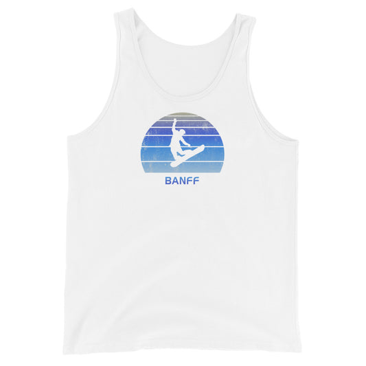 Retro Banff Canada Snowboarding Fan Unisex Tank Top