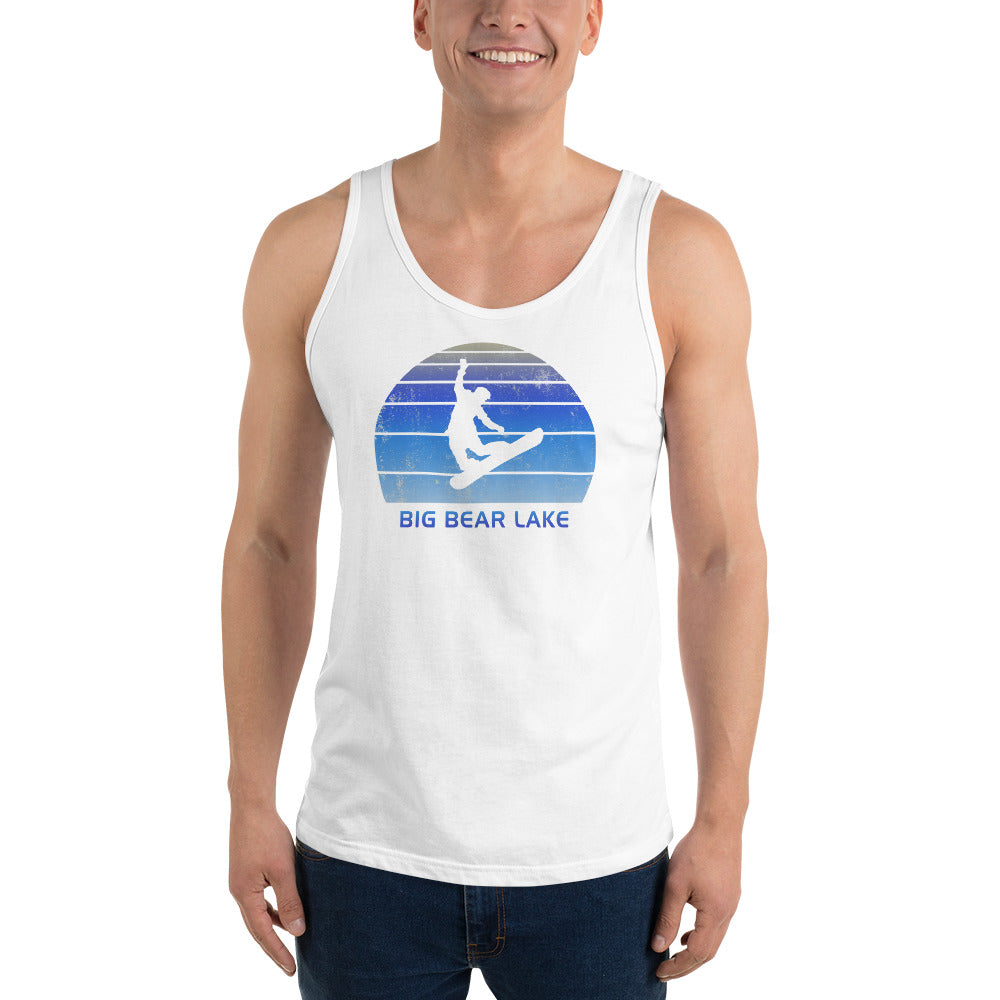 Retro Big Bear Lake California Snowboarding Fan Unisex Tank Top