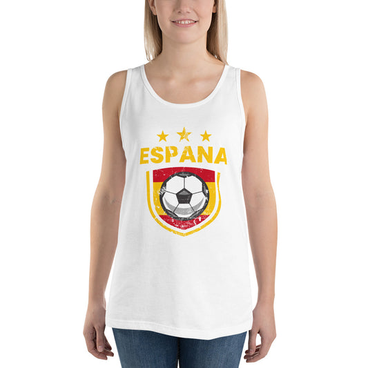 Retro Spain Soccer Team Football Fan Country Espana Spanish Flag Unisex Tank Top