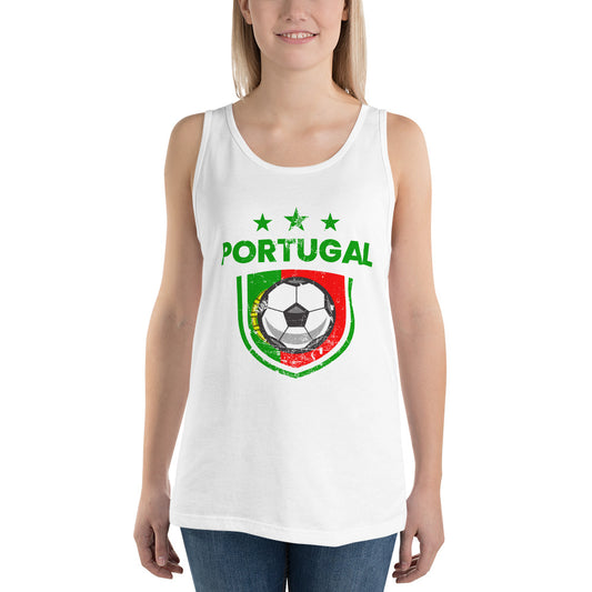 Retro Portugal Soccer Team Football Fan Country Portuguese Flag Unisex Tank Top