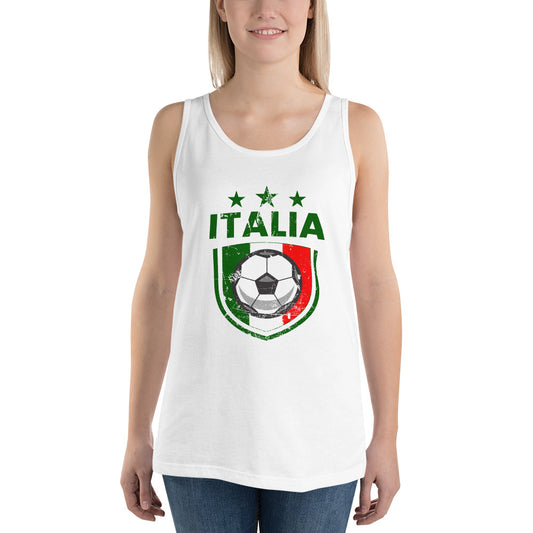 Retro Italy Soccer Team Football Fan Country Italian Italia Flag Unisex Tank Top
